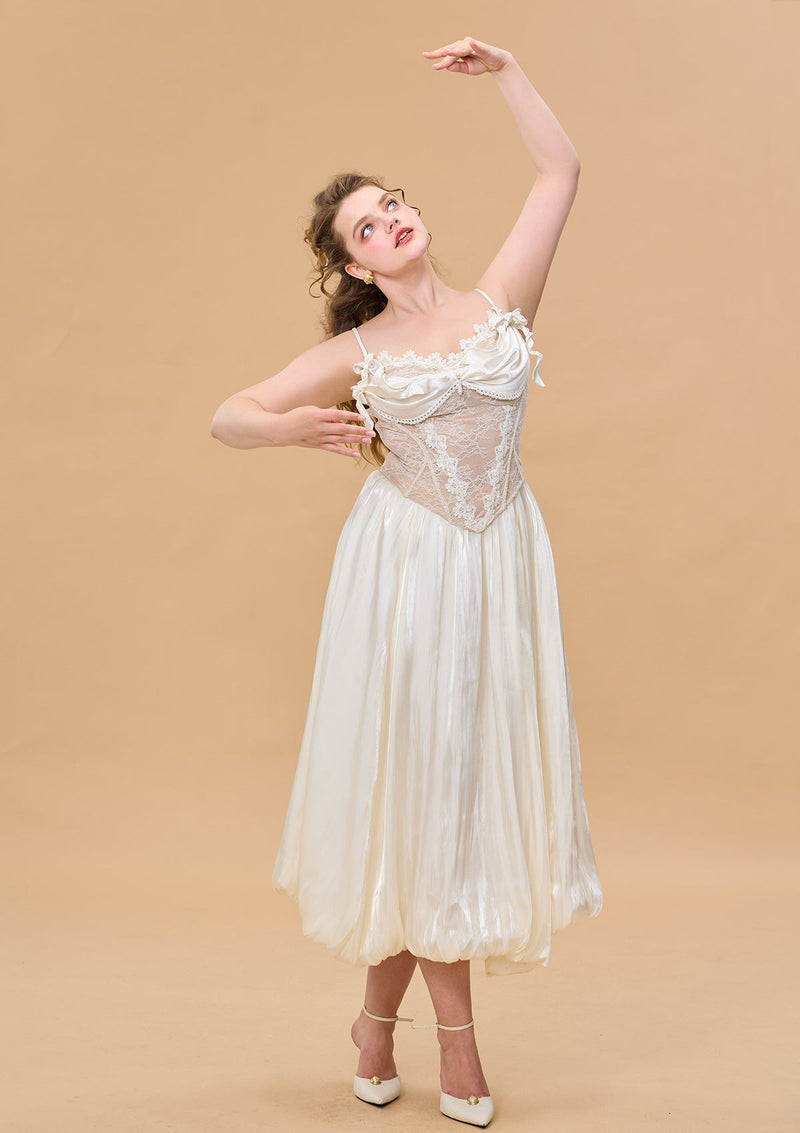 Curve & Plus White Butterfly Flora Skirt