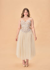 Curve & Plus "White Moon, Weaving Dreams"Gauze Skirt